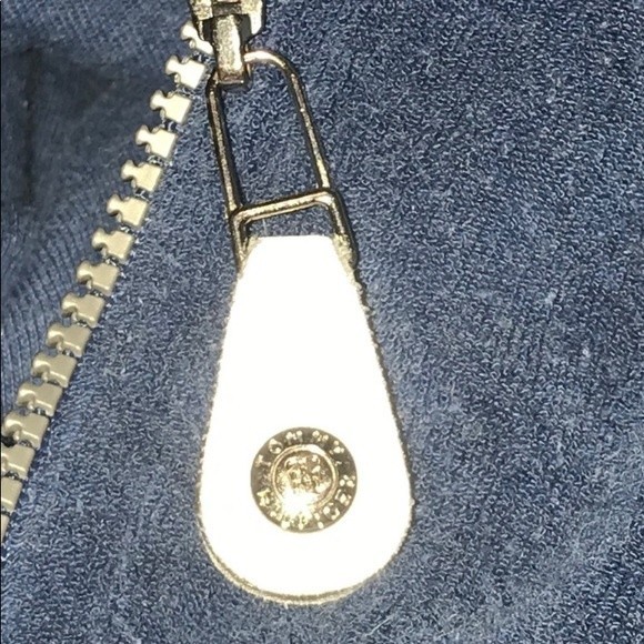 90s Tommy Hilfiger Variety Fleece Jacket Hoodie Blue full zip Logo size M - Picture 10 of 15